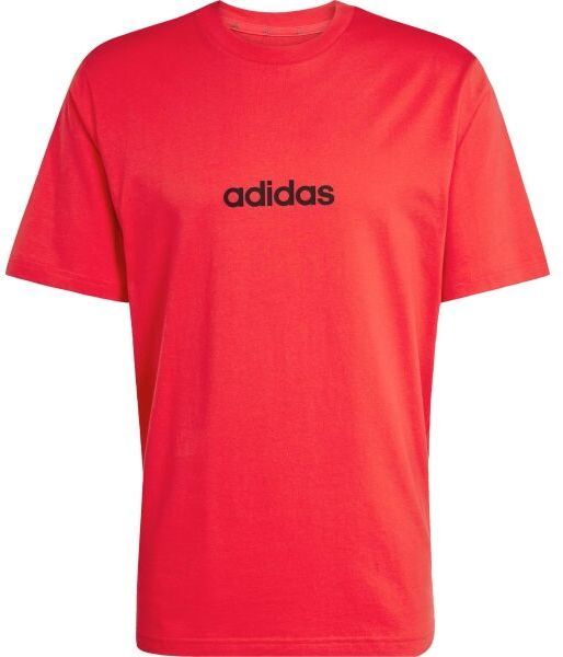 adidas ESSENTIALS LINEAR SINGLE JERSEY Pánske tričko, červená, veľkosť