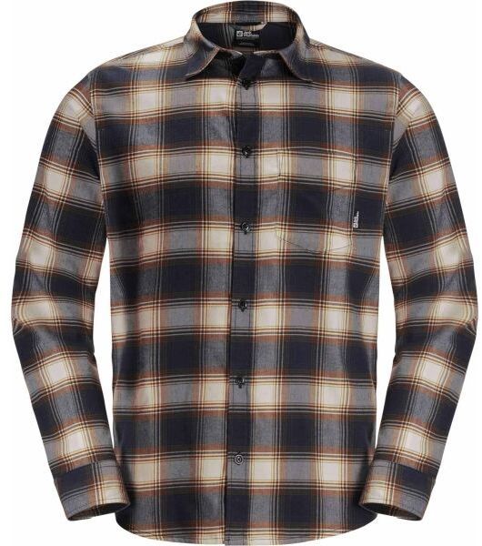 Jack Wolfskin WANDERWEG SHIRT M Pánska outdoorová košeľa, čierna, veľkosť XXL