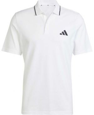 adidas PIQUE POLO Pánske tričko s golierom, biela, veľkosť