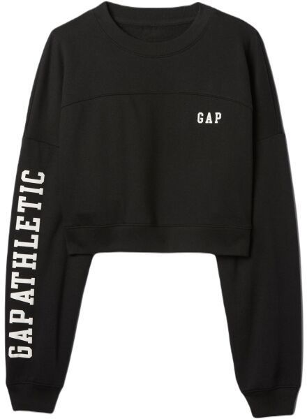 GAP DROP SHOULDER SUPER CROP Dámska mikina, čierna, veľkosť