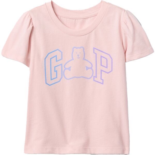 GAP V-FRCH VALUE LOGO Dievčenské tričko, ružová, veľkosť 4Y
