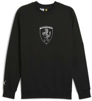 Puma FERRARI RACE BIG SHIELD CREW Pánska mikina, čierna, veľkosť
