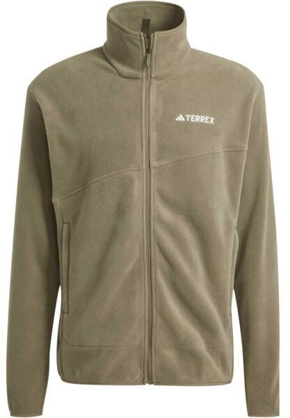 adidas TERREX MULTI FULL-ZIP FLEECE Pánska flísová bunda, khaki, veľkosť