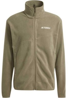 adidas TERREX MULTI FULL-ZIP FLEECE Pánska flísová bunda, khaki, veľkosť