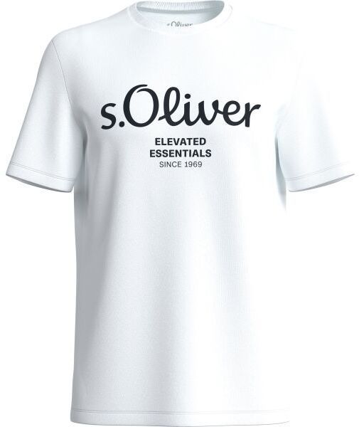 s.Oliver RL BIG SIZE LOGO NOOS Pánske tričko, biela, veľkosť