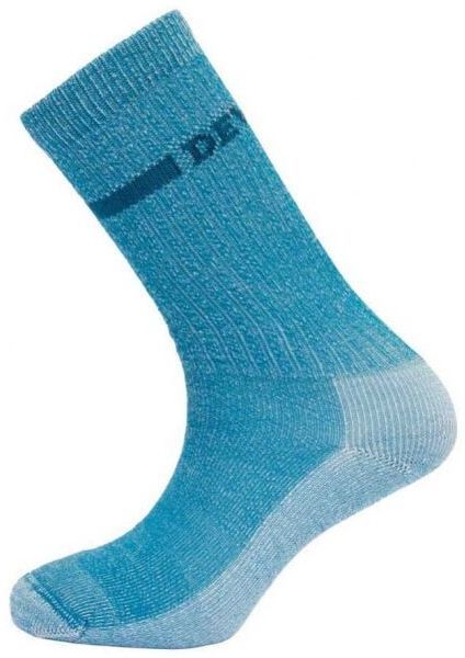 Devold OUTDOOR MERINO SOCKS Športové vlnené ponožky, tyrkysová, veľkosť