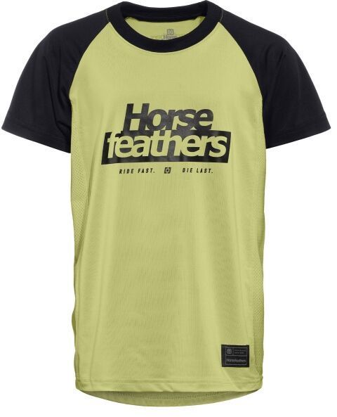 Horsefeathers SPIKE YOUTH Detský cyklistický dres, svetlo zelená, veľkosť