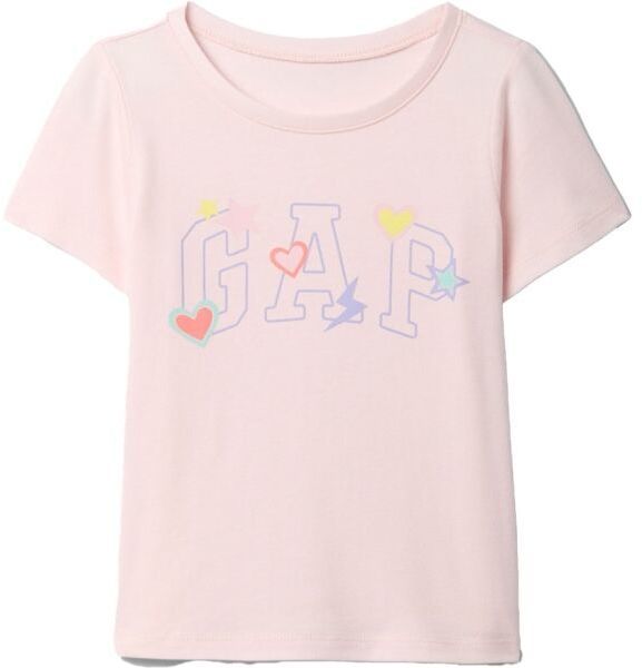 GAP V-LOGO Dievčenské tričko, ružová, veľkosť 5Y