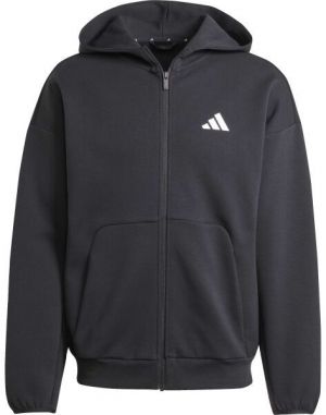 adidas FUTURE ICONS 3-STRIPES FULL ZIP HOODIE Pánska mikina, čierna, veľkosť