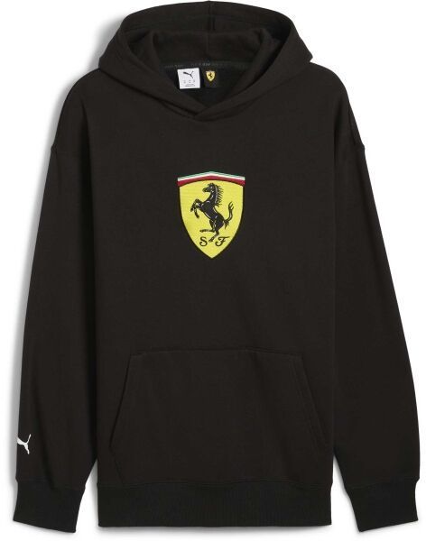 Puma FERRARI RACE BIG SHIELD HOODIE Pánska mikina, čierna, veľkosť