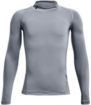 Under Armour HG ARMOUR MOCK Chlapčenské kompresné tričko, sivá, veľkosť