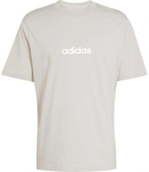 adidas ESSENTIALS LINEAR SINGLE JERSEY Pánske tričko, béžová, veľkosť XXL