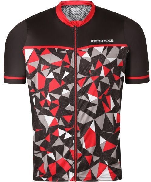 PROGRESS REPRESENT Pánsky cyklistický dres, čierna, veľkosť