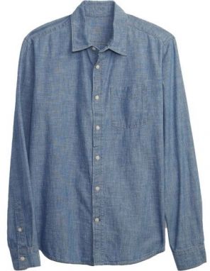 GAP V-LS CHAMBRAY Pánska košeľa, modrá, veľkosť