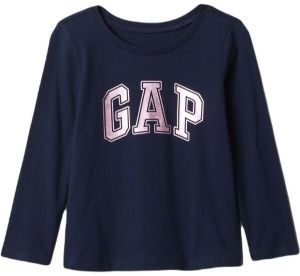 GAP V-FRCH LOGO Dievčenské tričko s dlhým rukávom, tmavo modrá, veľkosť