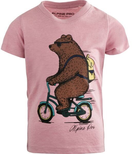ALPINE PRO NUPO Dievčenské tričko, ružová, veľkosť 104-110