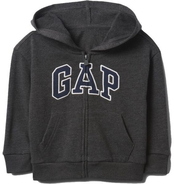 GAP V-FRCH LOGO Chlapčenská mikina, tmavo sivá, veľkosť 3Y