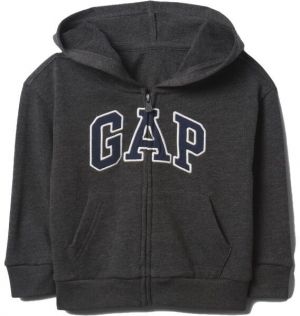 GAP V-FRCH LOGO Chlapčenská mikina, tmavo sivá, veľkosť 3Y