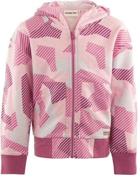ALPINE PRO BORCO Dievčenská mikina, ružová, veľkosť 140-146