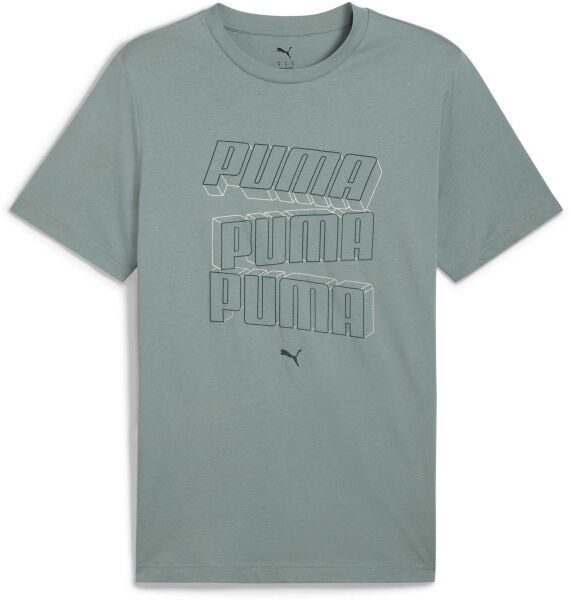 Puma ESSENTIALS LOGO LAB HOG TEE Pánske tričko, zelená, veľkosť