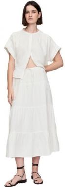 GAP GAUZE TIERED Dámska sukňa, biela, veľkosť