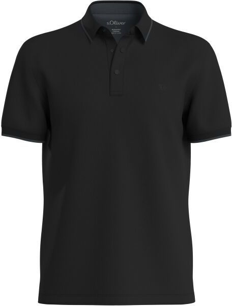 s.Oliver RL POLO NOOS Pánska polokošeľa, čierna, veľkosť