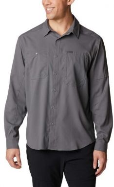 Columbia SILVER RIDGE UTILITY LITE PLAID LS Pánska košeľa, tmavo sivá, veľkosť