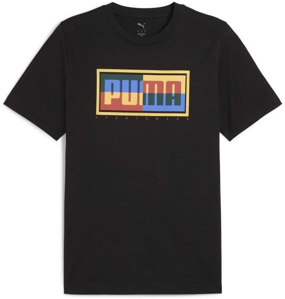Puma GRAPHIC PUMA GOX TEE Pánske tričko, čierna, veľkosť