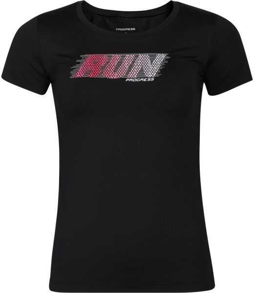 PROGRESS DEPORTA RUN Dámske športové tričko, čierna, veľkosť