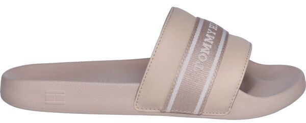 Tommy Hilfiger POOLSIDE WITHWEBBING Dámske šľapky, béžová, veľkosť