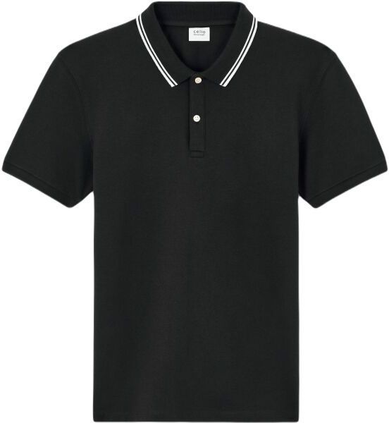 CELIO LEPRIME Pánske polo tričko, čierna, veľkosť