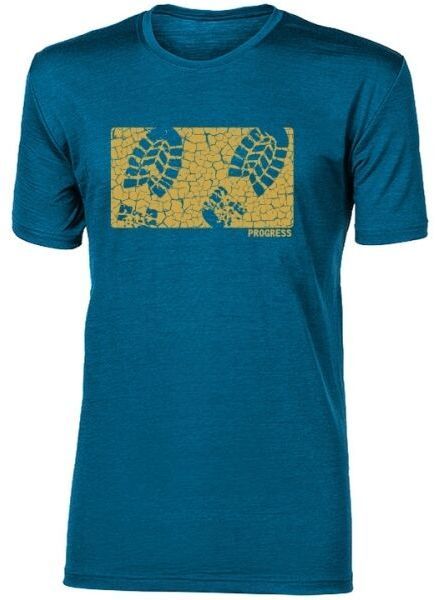 PROGRESS HRUTUR STEP Pánske merino tričko, modrá, veľkosť