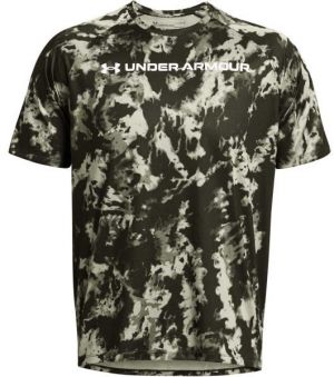 Under Armour TECH ABC CAMO Pánske tričko s krátkym rukávom, khaki, veľkosť M