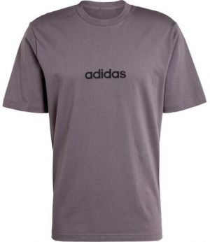 adidas ESSENTIALS LINEAR SINGLE JERSEY Pánske tričko, tmavo sivá, veľkosť