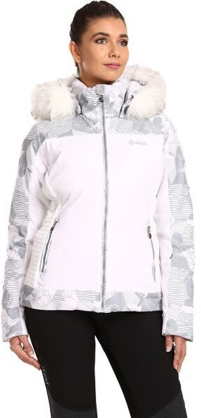 KILPI LENA Dámska lyžiarska bunda s integrovaným vyhrievaním, biela, veľkosť