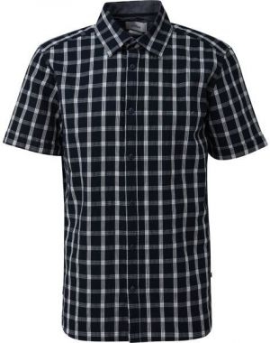 s.Oliver RL SHORT-SLEEVED NOOS Pánska košeľa, čierna, veľkosť