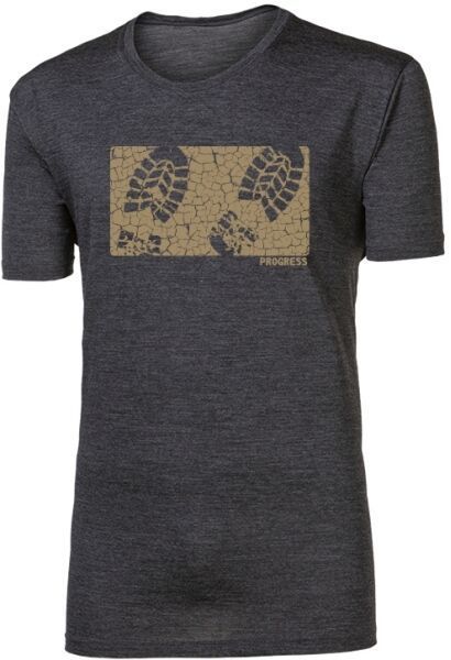PROGRESS HRUTUR STEP Pánske merino tričko, tmavo sivá, veľkosť