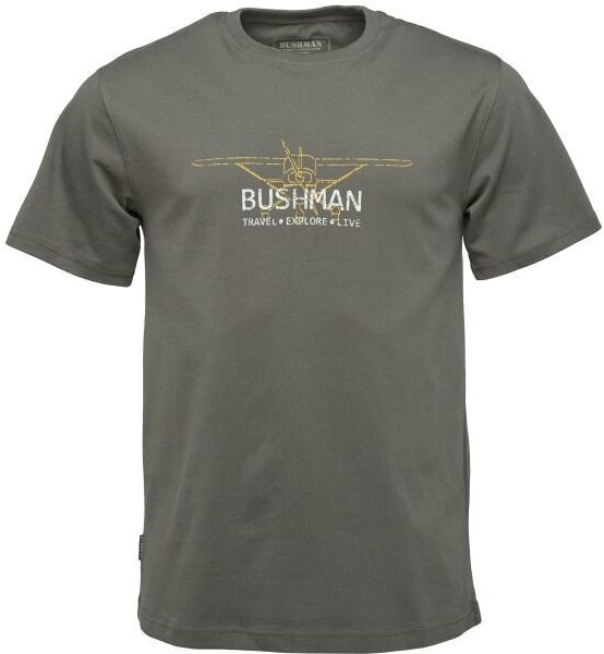 BUSHMAN SNYDER Pánske tričko, tmavo sivá, veľkosť