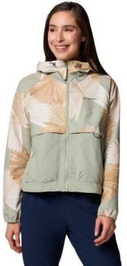 Columbia SPIRE VALLEY PRINTED WINDBREAKER Dámska bunda, svetlo zelená, veľkosť