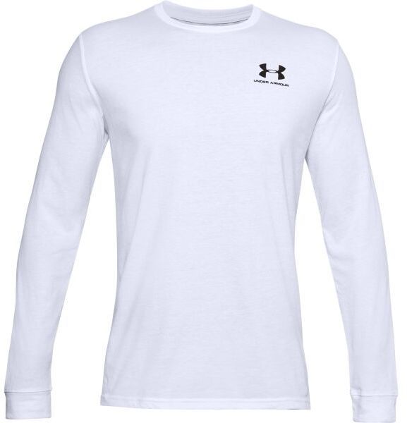 Under Armour SPORTSTYLE LEFT CHEST LS Pánske tričko, biela, veľkosť M
