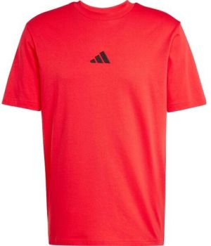 adidas ESSENTIALS SMALL LOGO Pánske tričko, červená, veľkosť