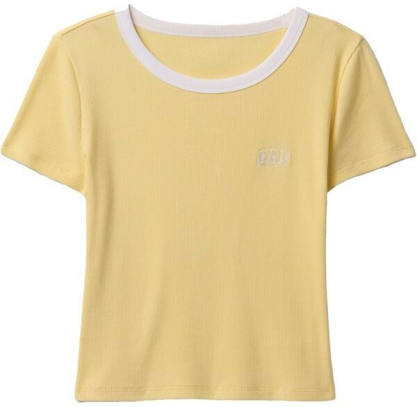 GAP SMALL LOGO RINGER Dámske tričko, žltá, veľkosť