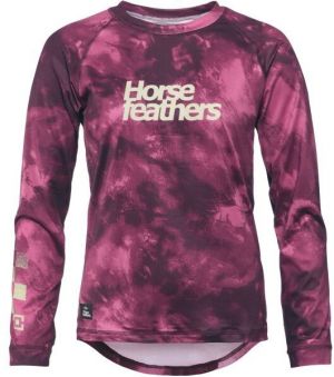 Horsefeathers DECO LS Dámsky cyklistický dres, vínová, veľkosť