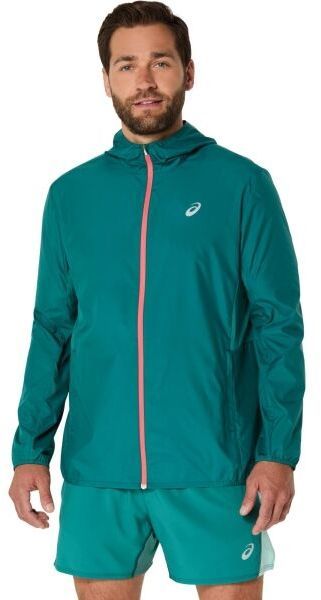 ASICS CORE JACKET Pánska bežecká bunda, tmavo zelená, veľkosť
