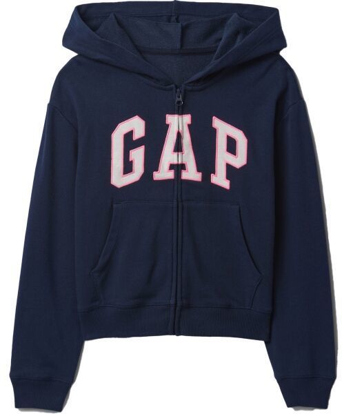 GAP V-FRCH LOGO Dievčenská mikina s logom, tmavo modrá, veľkosť