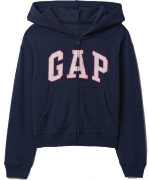 GAP V-FRCH LOGO Dievčenská mikina s logom, tmavo modrá, veľkosť