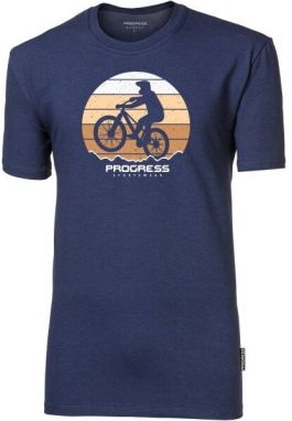 PROGRESS BARBAR BIKER Pánske bambusové tričko, tmavo modrá, veľkosť