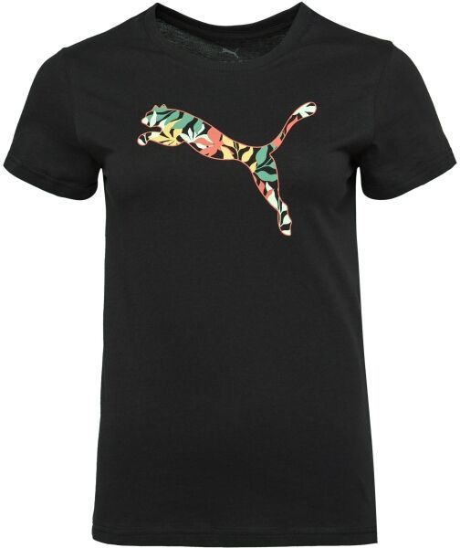 Puma GRAPHICS FLORAL CAT LOO TEE Dámske tričko, čierna, veľkosť