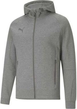 Puma TEAMCUP CASUALS HOODED JACKET Pánska športová bunda, sivá, veľkosť