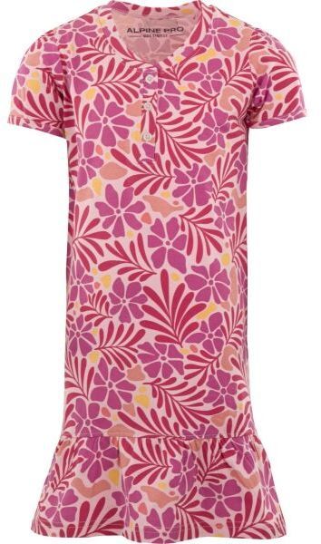ALPINE PRO QAWO Dievčenské šaty, ružová, veľkosť 140-146
